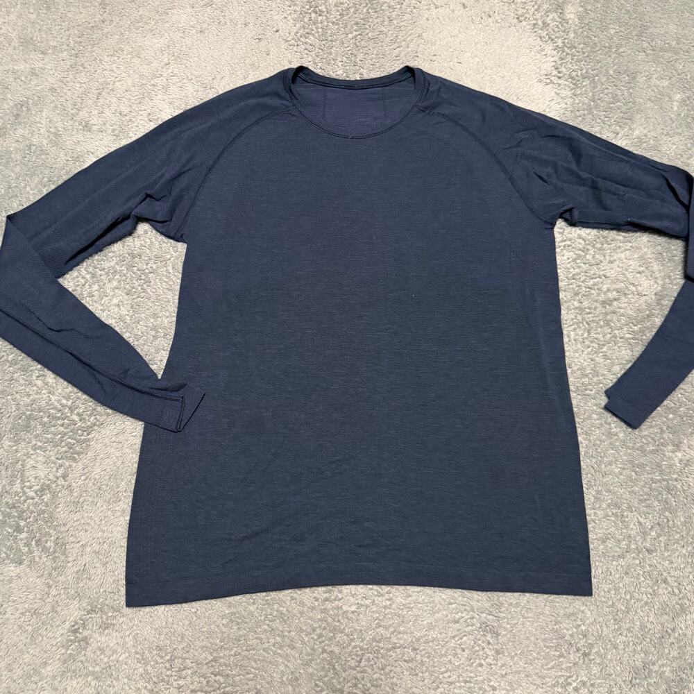 Lululemon Shirt Mens Large Blue Tech Long Sleeve Performance